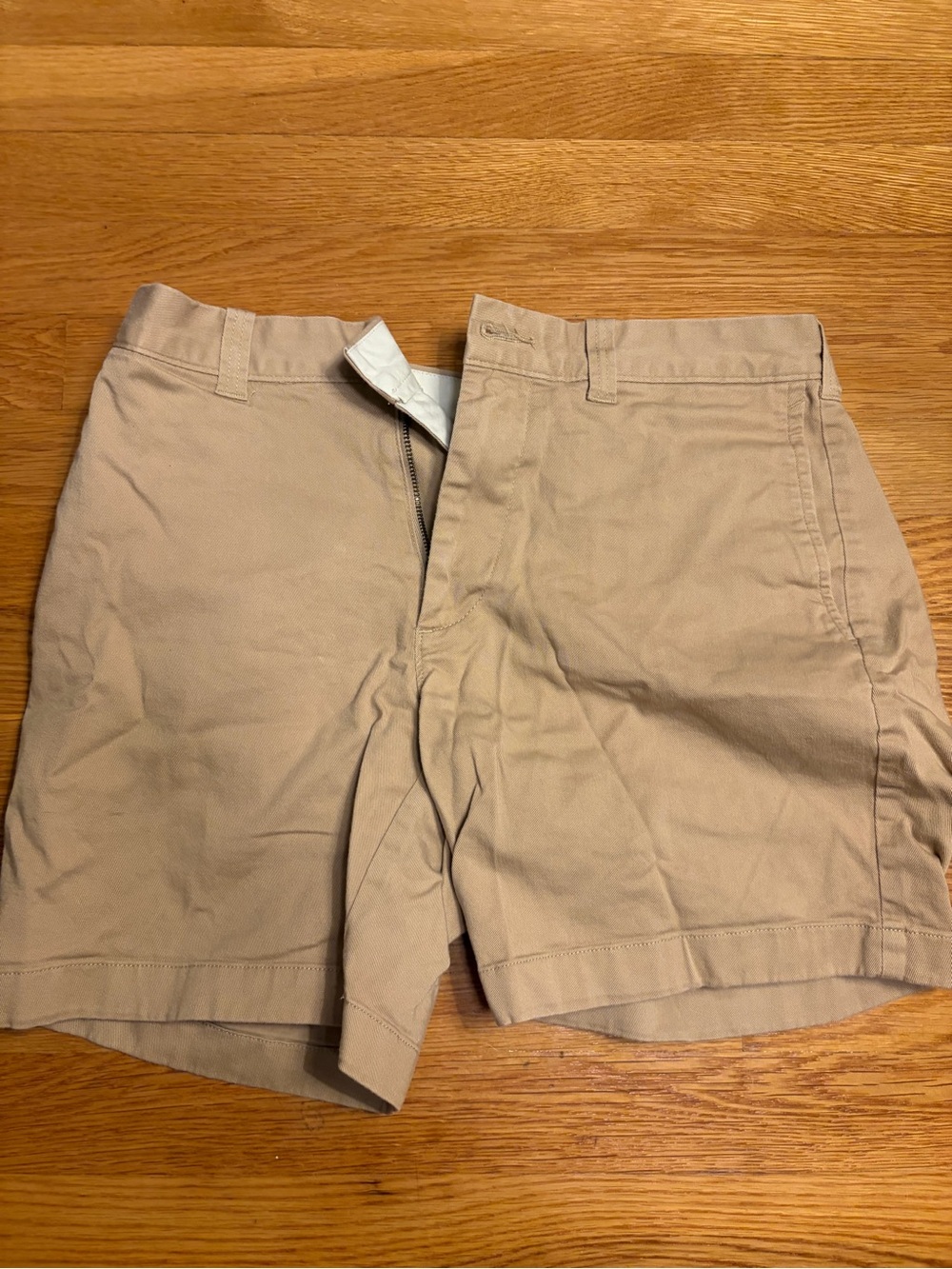 J. Crew Men's Tan Flat-Front Chino Shorts